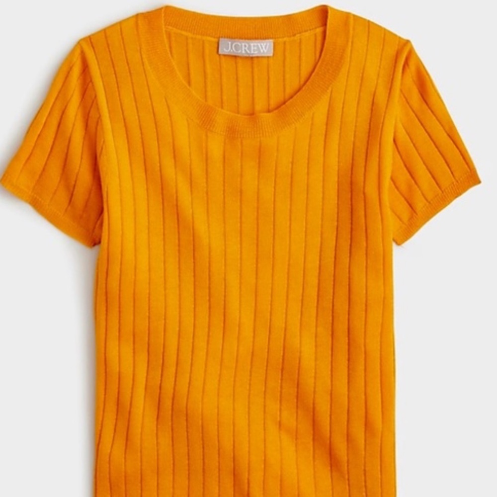 New with tags J. Crew Silk Blend Cropped Sweater Tee, size Small